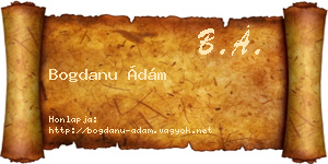Bogdanu Ádám névjegykártya